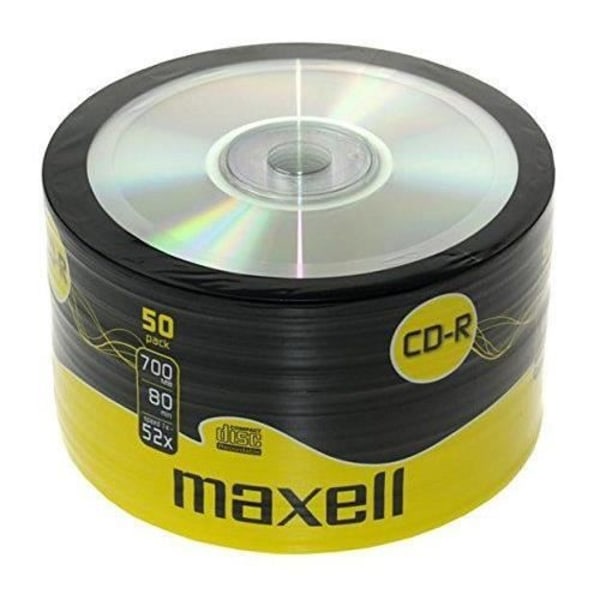CD-R 80 Xl 52x - MAXELL - Krymp de 50 - 700 MB - 80 minuter - Spindel