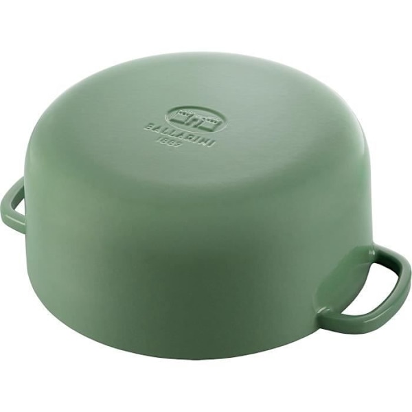 Rund gjutjärnsgryta emaljerad 26 cm 5,5 l Grön - BALLARINI Grön