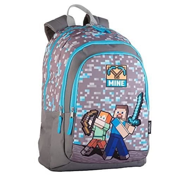 Minecraft Warriors skolryggsäck, unisexbarn, flerfärgad, L