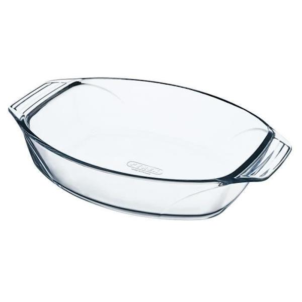 Ugnsform - PYREX - Oval 35x24 cm - Genomskinligt glas - Tål upp till 300°C - Tål maskindisk Transparent