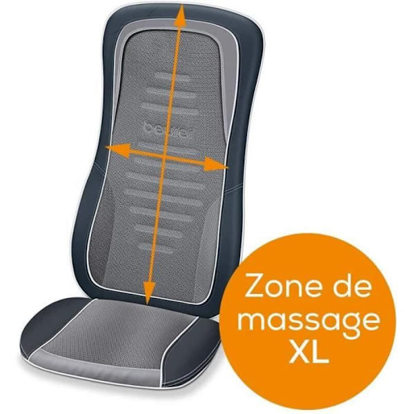 BEURER MG 315 shiatsu massage sätesöverdrag för rygg och ländrygg Grå