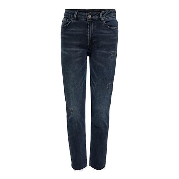 Jean kvinna - Only - onlemily liv 546 - Hög midja - Blå svart denim - Rakt snitt Blå svart denim 25