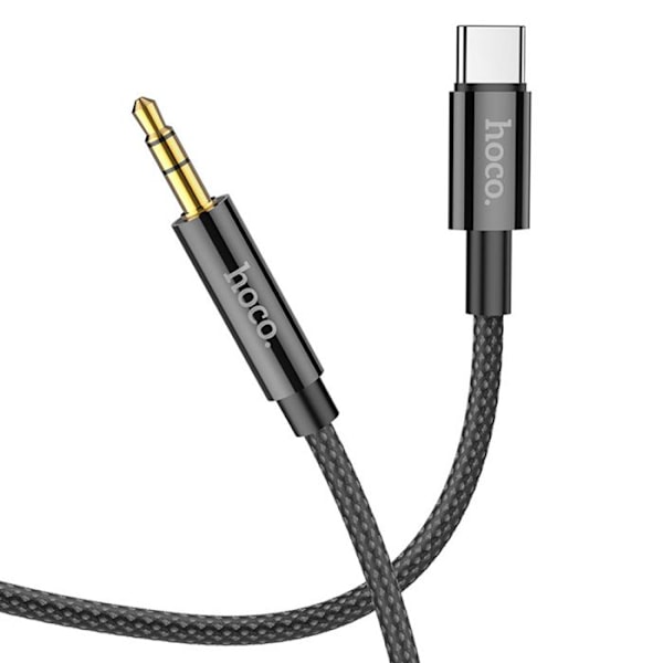 Typ-C till 3,5 mm ljudadapterkabel 1m - Hoco (UPA19) - Svart