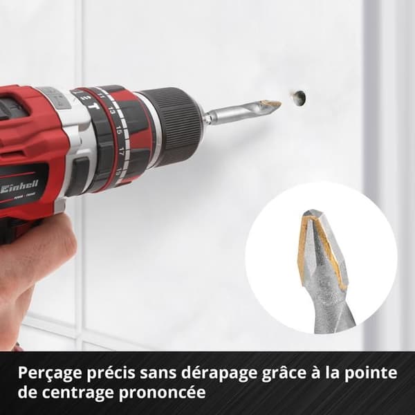 Einhell TC XS-CASE Set med 4 HM kakelborr Röd