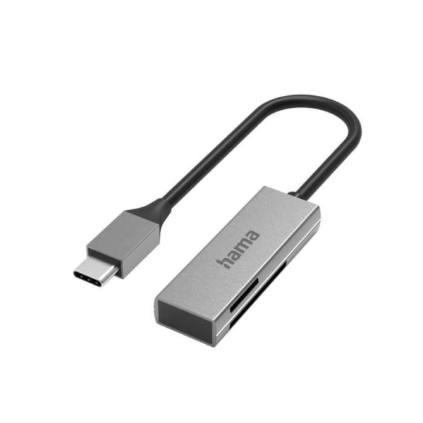 USB, USB-C, USB 3.0, SD/microSD, Aluminium kortläsare - HAMA - Vit - 2 TB - Ultrasnabb överföringshastighet