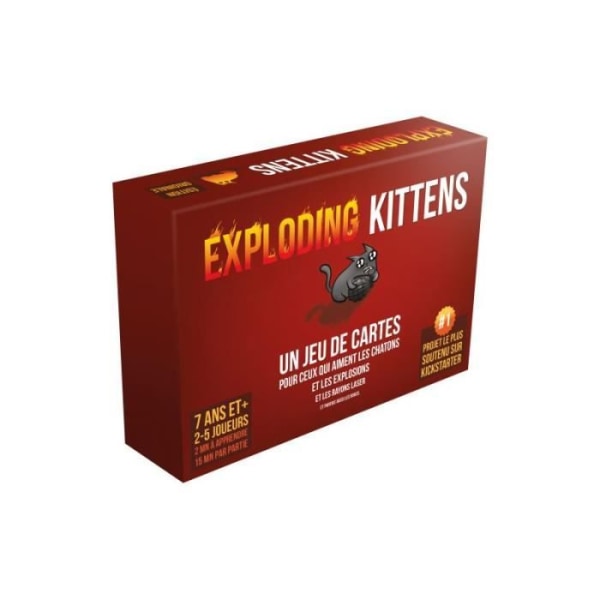 Brädspel - ASMODEE - Exploding Kittens: The Basic Game (2022 Edition) - 2 till 5 spelare - 15 min
