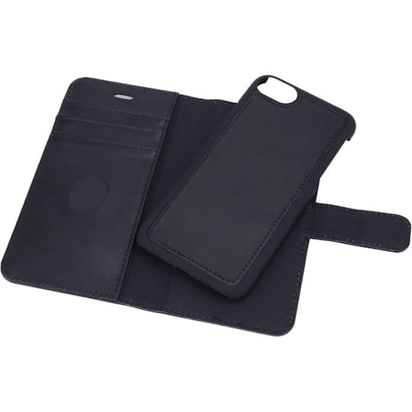 Plånboksfodral i Läder - RADICOVER - iPhone XXS - Stötsäker - Svart - 2 i 1 Svart