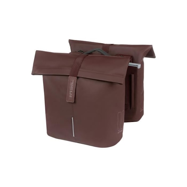 Cykelväska - Basilic - Dubbel Stad - Veganläder - 28-32L - MIK-system Rostat brun