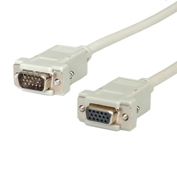 Roline VGA-kabel - HD15 M/F - 1,8m - Förlängning - Värde 11.99.6518