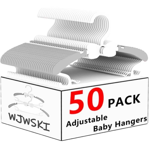 Barnklädhängare Barnhängare 50-pack Antislip Stapelbara i Plast Grå