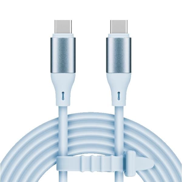 USB-C-kabel 100 W, 1 m, blå silikon Kruger&Matz Basic