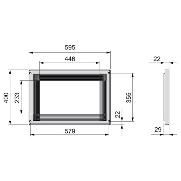 Mikrovågsram - EMUCA - 600 mm - Borstat nickel - Plast - Lätt integration