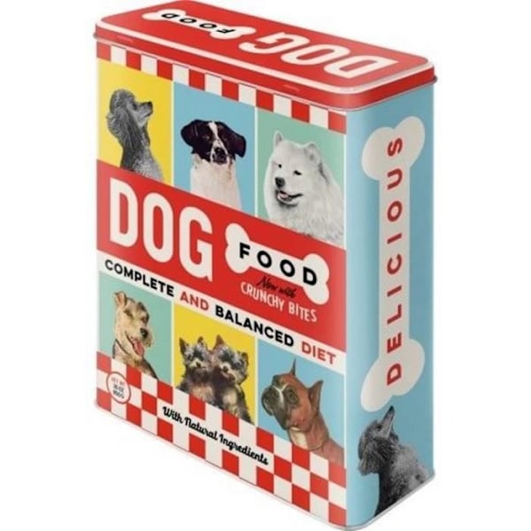 Retrobox "Hundmat" NOSTALGISK KONST (8x19x26cm)