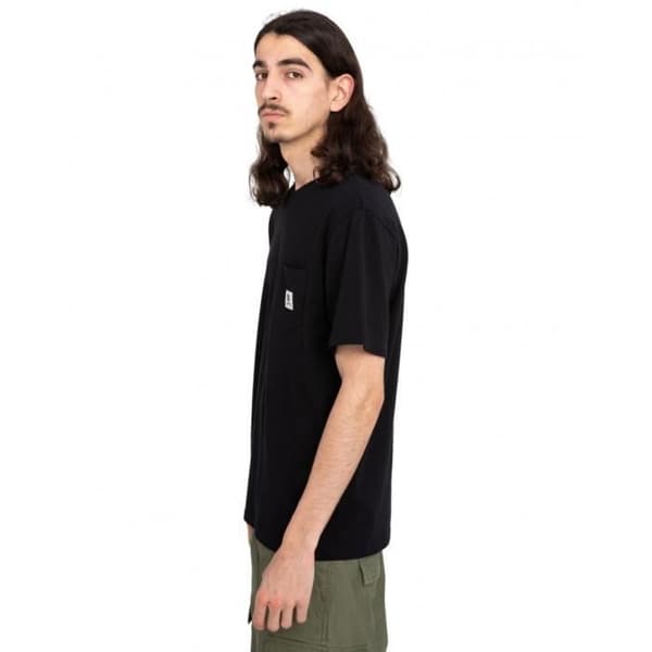 Herr T-shirt Element BASIC POCKET LABEL SS ELYKT00116-FBK - Svart - Bomull - Korta ärmar Svart M