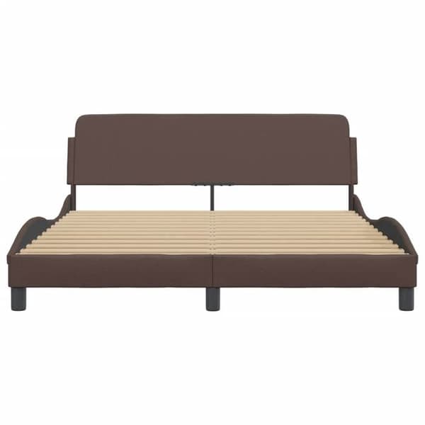 vidaXL Dover sängram brun 160x200 cm konstläder 373220