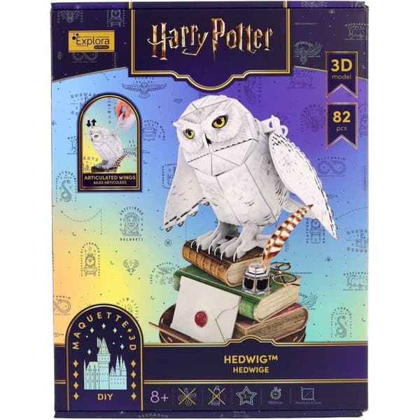 Pussel 3D - Hedwige - EXPLORA - 540314 - Licens Harry Potter - 82 bitar - Från 8 år