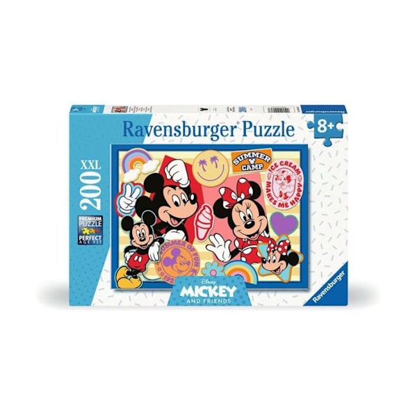 Pussel Barn - RAVENSBURGER - 200 bitar XXL - Mickey och Minnie - Utbildande - Flerfärgad Flerfärgad