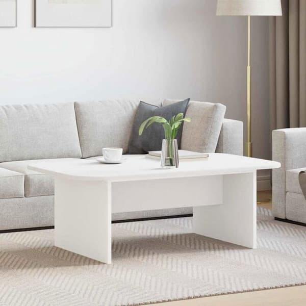 Soffbord - VIDAXL - 93 x 53 x 33 cm - Vit - Ingenjörsträ - Rektangulär Vit