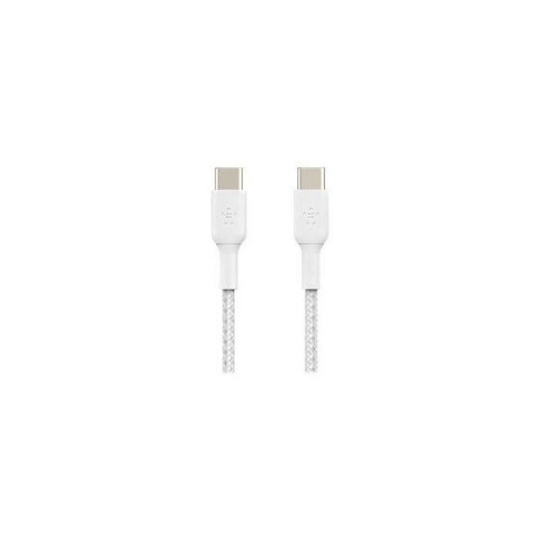 BELKIN - kabel - FLÄTAD C-C 2.0 1M, WHT - FLÄTAD