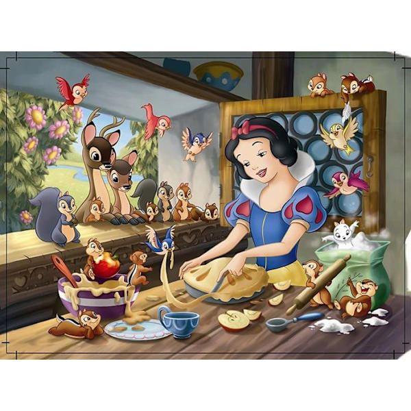 DISNEY Pussel 60 bitar - Snövit bakar - Nathan - Barnpussel + Sorterare - Från 6 år Flerfärgad