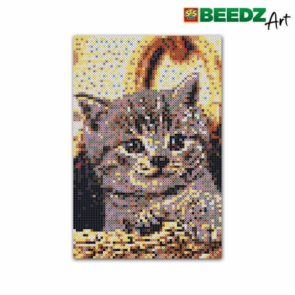 SES Creative 06006 Cat Iron On Beads Ljusa färger