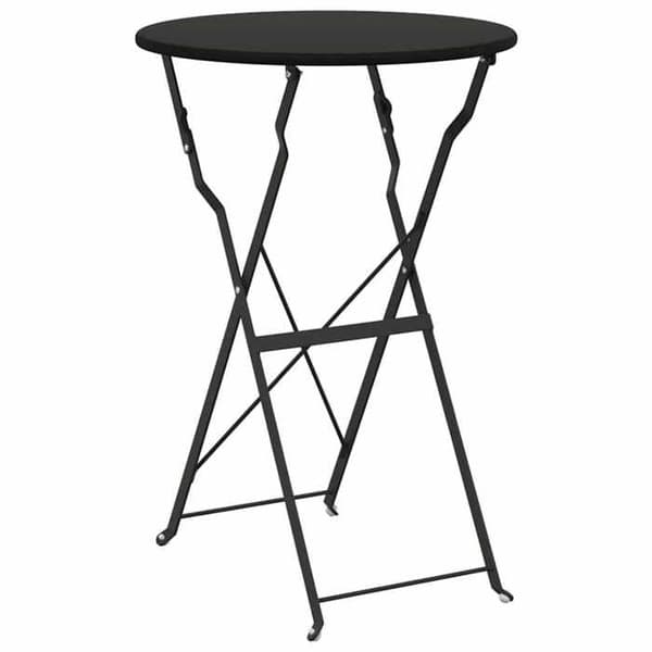vidaXL Bistroset 3 delar Fällbar Antracit Stål 42002972