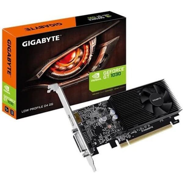 Grafikkort - Gigabyte - GT 1030 - 2 GB DDR4 - PCIe 3.0 - Lågprofil Svart