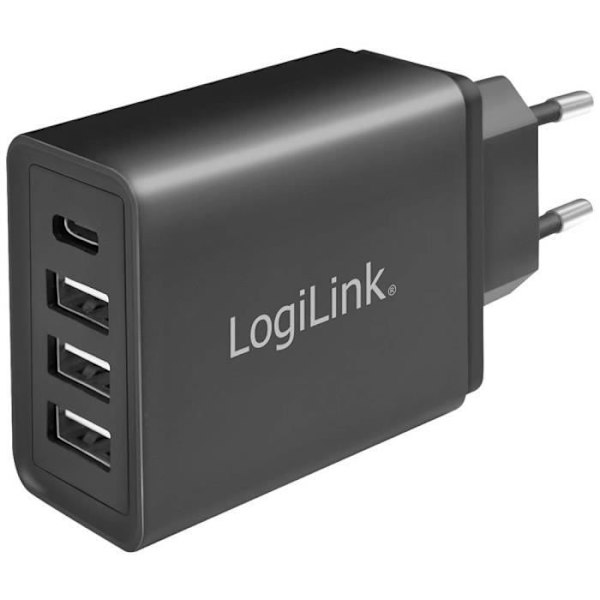 USB-laddare - LogiLink - PA0221 - 4 x USB-C™ hon - 2400 mA - Ideal för resor