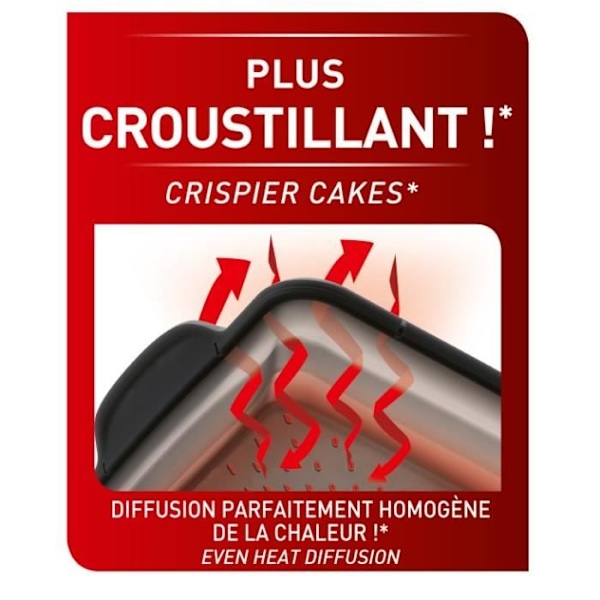 TEFAL J4170314 CRISPYBAKE Fyrkantig kakform 23x23 cm - 100 % indragbar silikon - Hög kvalitet - Motståndskraft - Grå Java Pepper