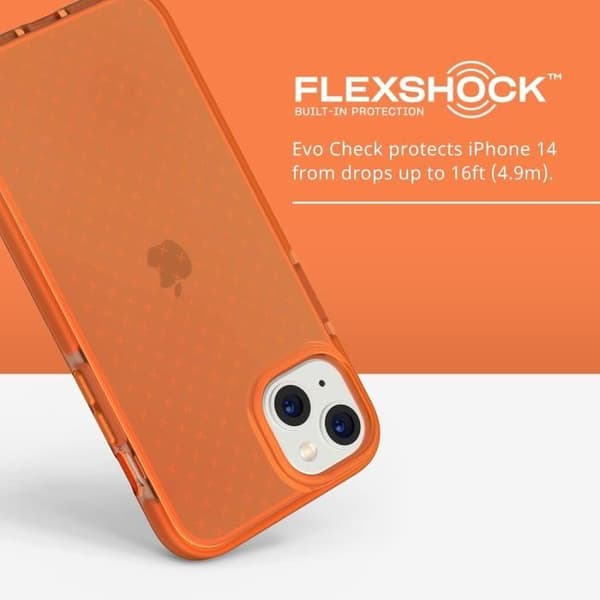 Skyddsskal - TECH 21 - iPhone 14 Plus - Stötsäker - FlexShock 5 m - Transparent Transparent