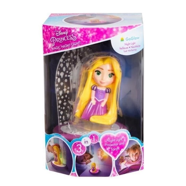 GoGlow magiska nattlampa för barn - DISNEY PRINCESSES - Lila - 3-i-1