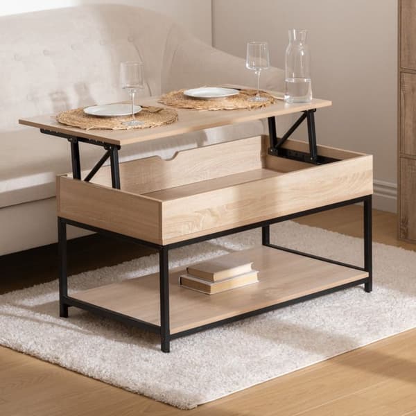 Höj- och sänkbar soffbord Aliaj beige