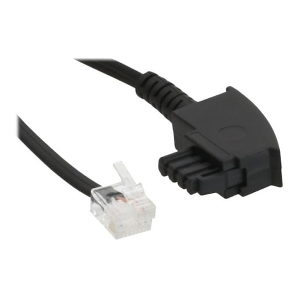 InLine Telefonkabel RJ-11 (M) för TAE-F (M) 15 m svart