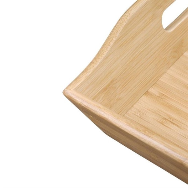 Servicebricka - Olympia - Bambou - Rektangulär - 76x58.4x38.1 cm - Brun Klart trä