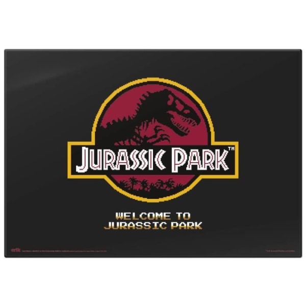 Universal skrivbordsmatta Jurassic Park 34 x 49 cm PVC svart