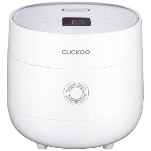Cuckoo CR-0675F Matt vit riskokare med display, med måttbägare, timerfunktion