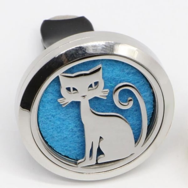 Diffusor för eterisk olja - ZEN'AROME - Clip'Arôme Chat - Rostfritt stål - 5 blöttrar - 3 x 3,6 cm