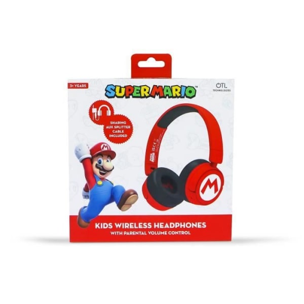 Super Mario - M-logotyp - Junior Bluetooth-hörlurar Flerfärgad