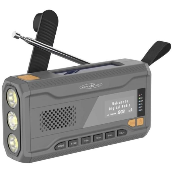 Reflexion TRA562DAB Nödradio DAB, FM FM, nödradio, Bluetooth handvev, Powerbank funktion, ficklampa,