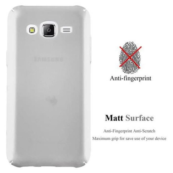 Cadorabo Samsung Galaxy J5 2015 Fodral (5) SILVER METALL MATTE METALL Hårt plastfodral Skydd Hårt fodral Skal Ultra Slim Bumper