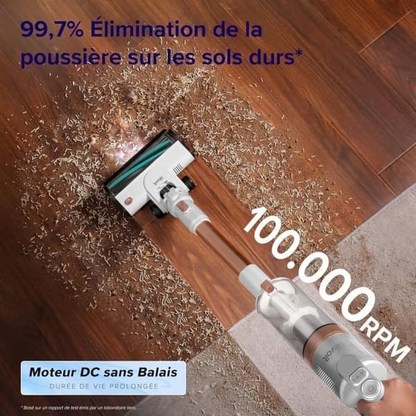 Trådlös golvdammsugare - LEVOIT - 4 i 1 - Lätt - Trasselfri - 50 min batteritid