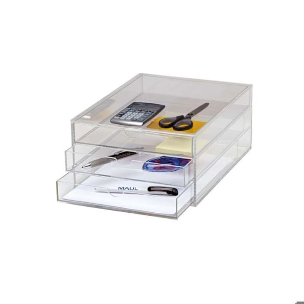 MAUL Låda med lådor - transparent - akryl - A4 - 1 styck - 32 x 24 x 13,5 cm transparent