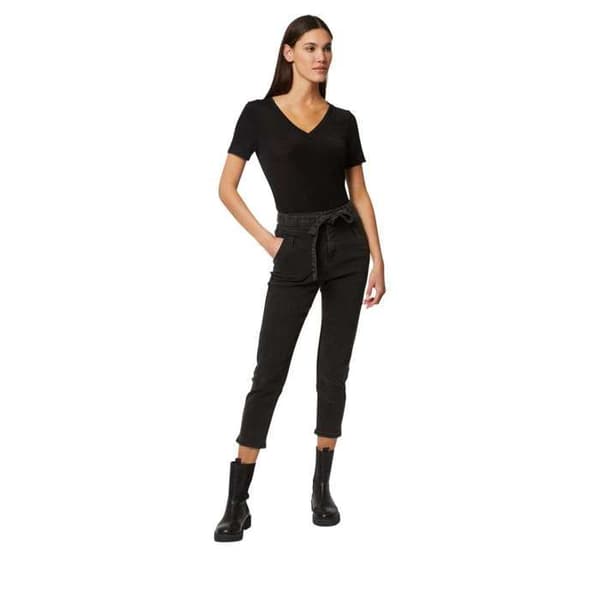 V-ringad t-shirt Svart S