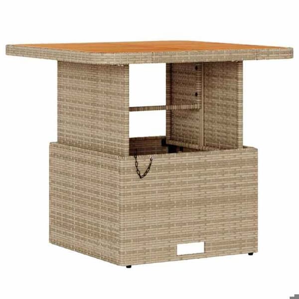 vidaXL Matgrupp för trädgård Beige polyrotting 42007913