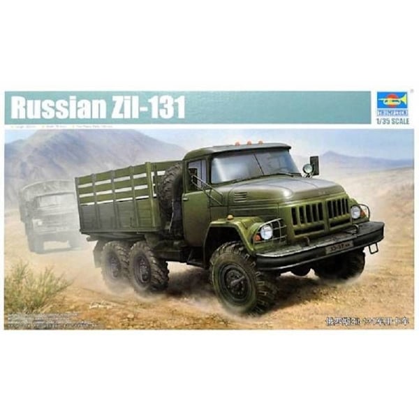 TRUMPETER - Modell Lastbil Russian Zil-131 Trumpeter 01031 1/35 Modell Stridsvagn Promo - Ref: 8684 Grön