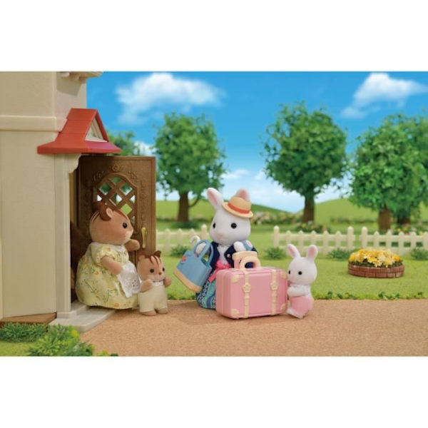 Miniatyrfigur - Mamma Snow Rabbit och hennes helgresväska - SYLVANIAN FAMILIES Flerfärgad