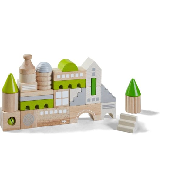 PEFC Träkubkonstruktionsspel - HABA - Coburg - Blandat - Barn - 18 månader - 28 stycken - Pastell Pastell
