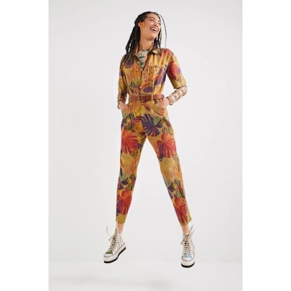 Desigual Lara jumpsuit för kvinnor - orange - S Orange S