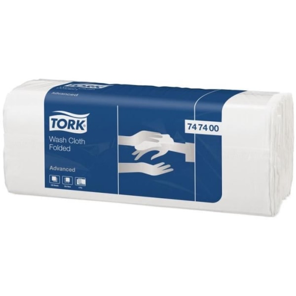 Tork Advanced rengöringsduk - Vit - 4 lager - 20 x 120 dukar - 19 x 25 cm - 747400