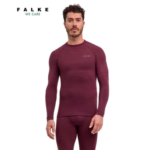 Falke Wool-Tech långärmad t-shirt barolo M